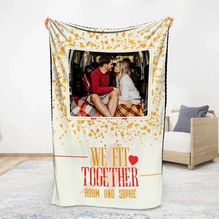 Personalized Couple Blanket Custom Photo Sweet Gift For Her