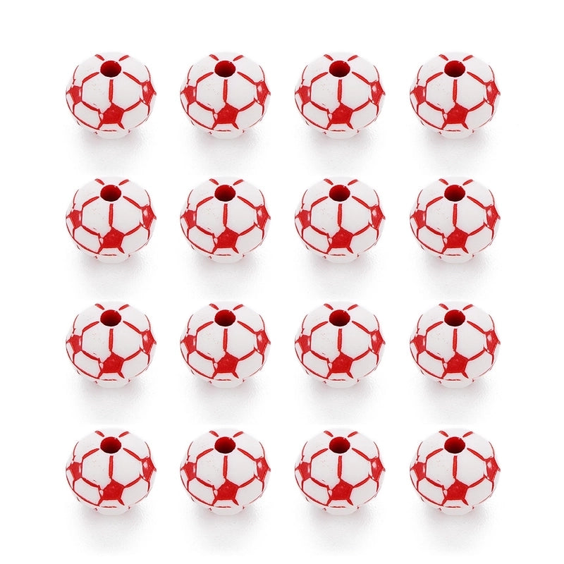 Sports Basketball Football Arylic Plating Jewelry Accessories 50 Pieces