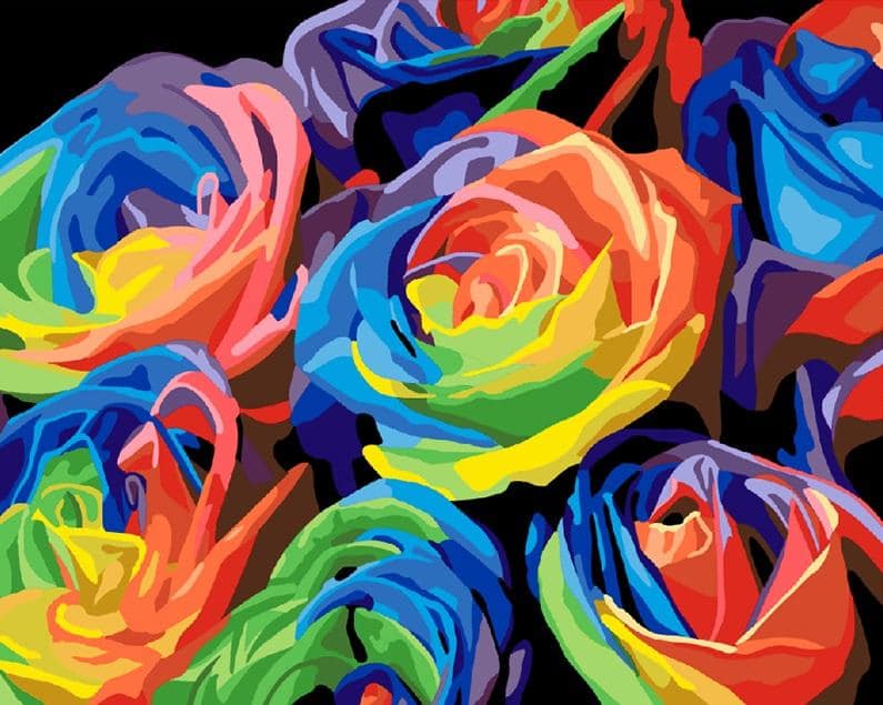 

Colorful Flower – Paint By Numbers - 40*50CM, 501 Original