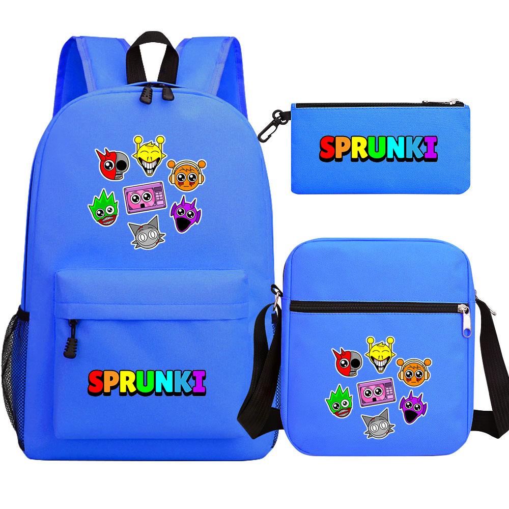 Mayoulove Sprunki Backpack Lightweight Water-Resistant Cute Design For School Travel-Mayoulove