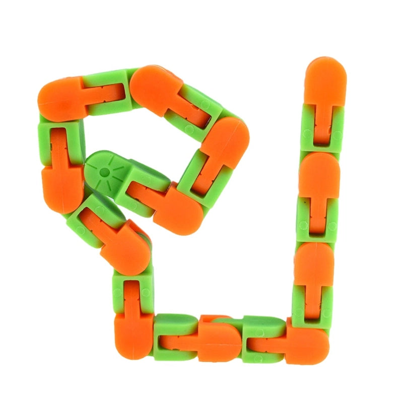 24-section Bicycle Plastic Chain Track Decompression Toy