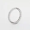 14K White Gold Round Cut Lab Diamond Eternity Ring