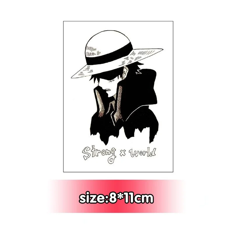 10 Pieces/Set Japanese Anime Figure Luffy Zoro Ace Temporary Tattoo Stickers Fake Tatouage Temporaire Anime for Kids