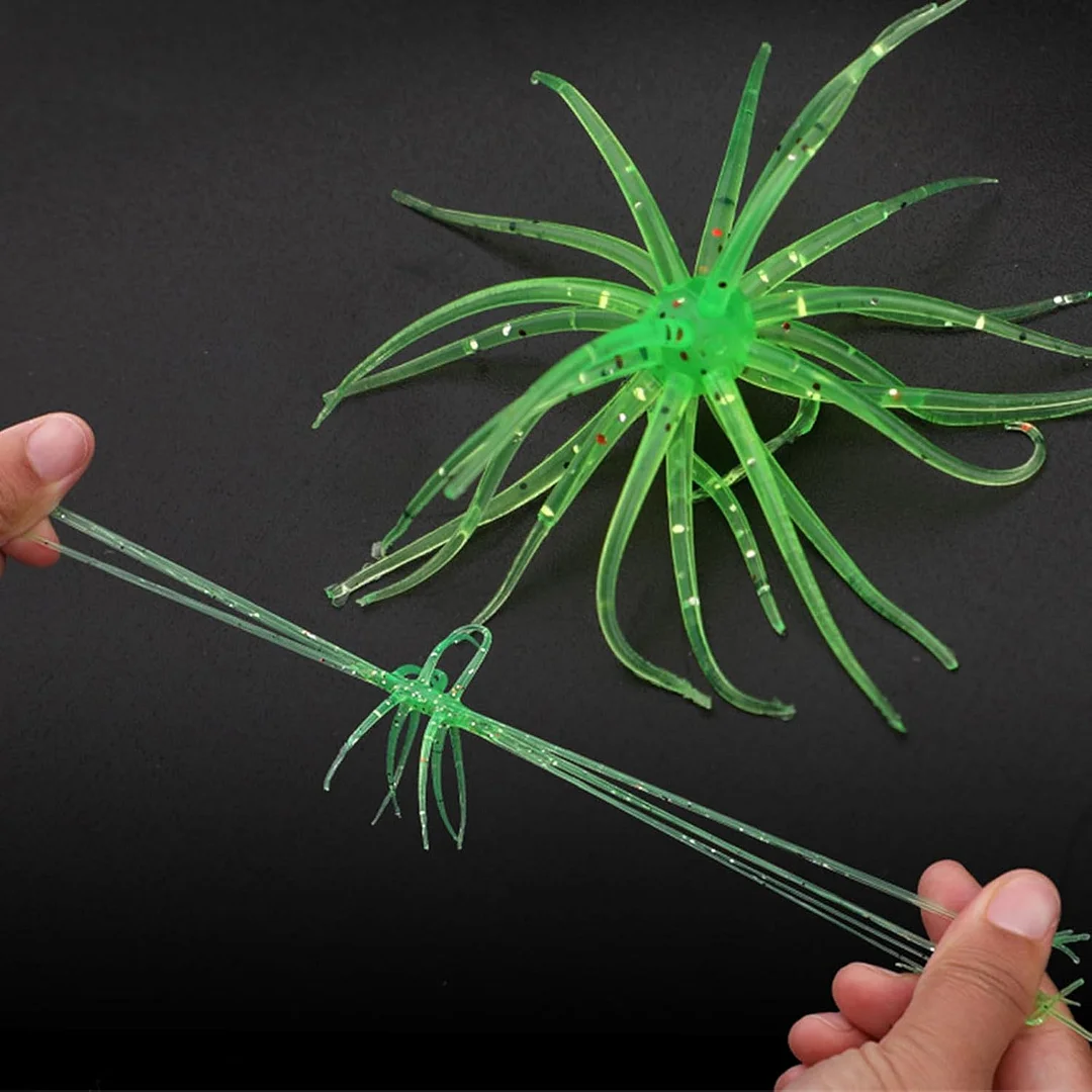 2Pcs Fishing Lures Soft Urchins Fish Lures Simulation Urchins Fishing Baits Soft Swimming Lures Slow Floating Lures Set