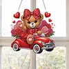 Valentine Day 2D Flat DIY Diamond Art Pendant Diamond Painting Crafts Set (Bear)