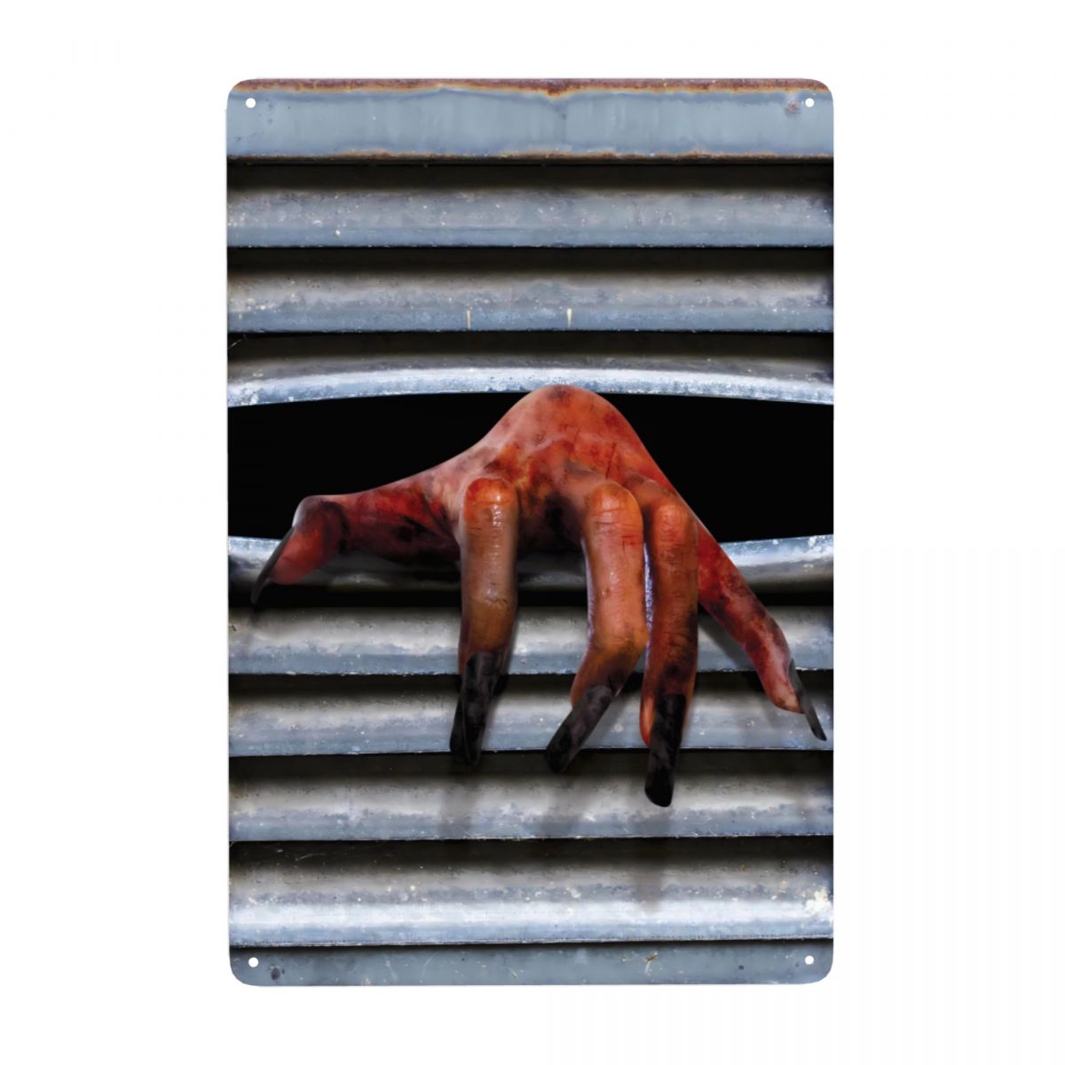 Halloween Demon in the Vent Room Decor Metal Sign 12x8 Inches