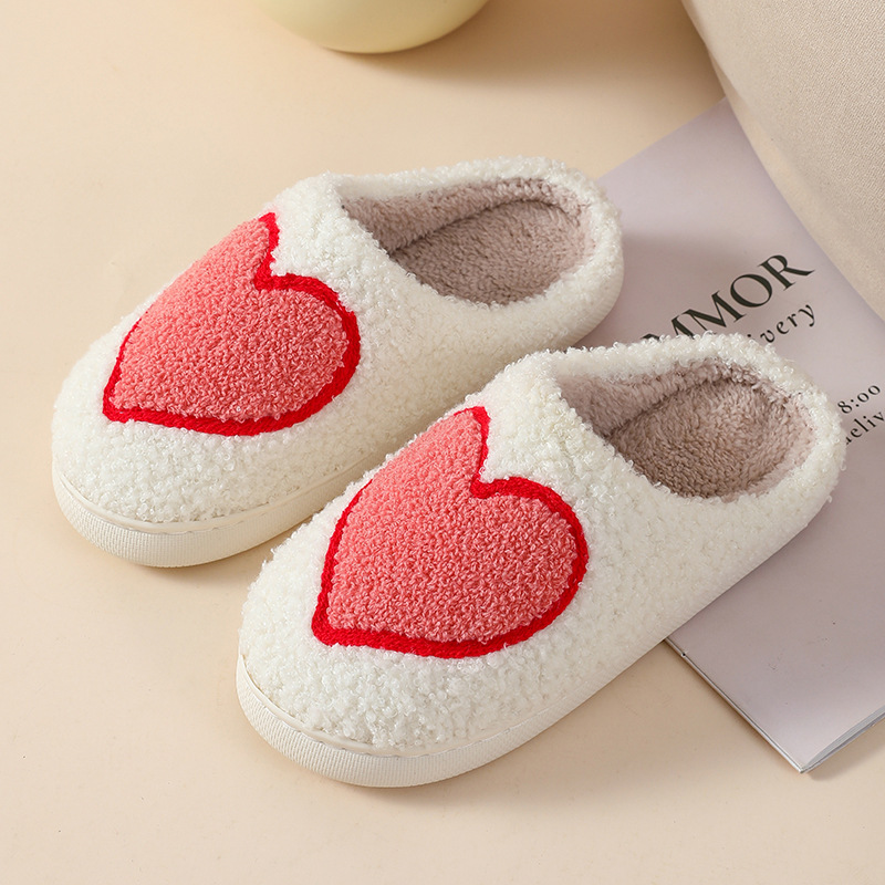 Unisex Mushroom And Heart Cute Home Cotton Slippers