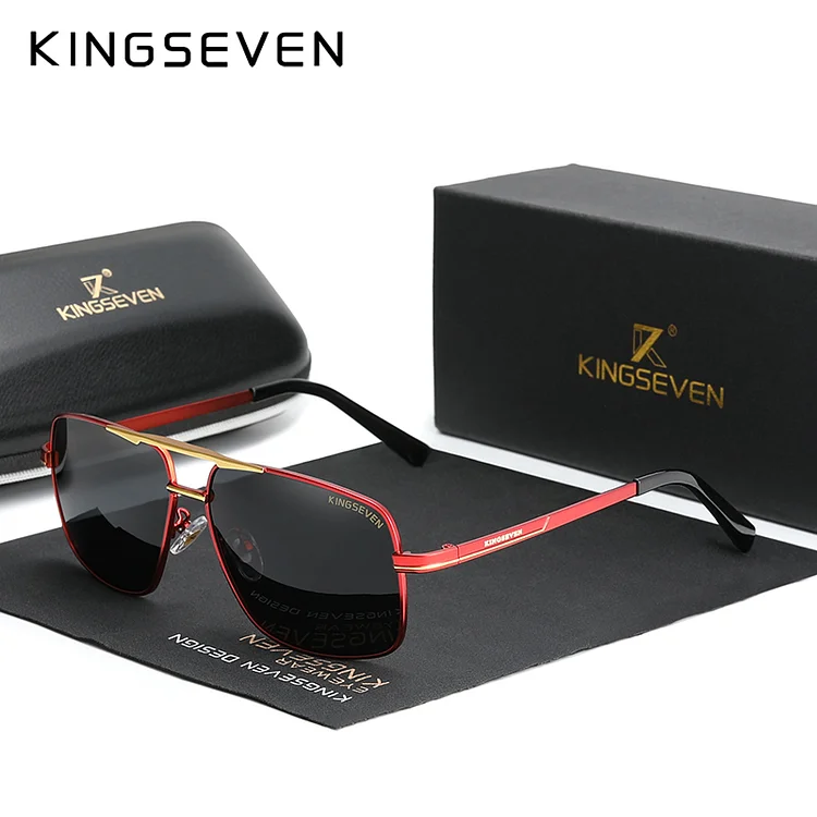 KINGSEVEN 2023 NEW Men's Glasses Polarized  Driving Sunglasses Brand Men Women Stainless steel Material Gafas De Sol