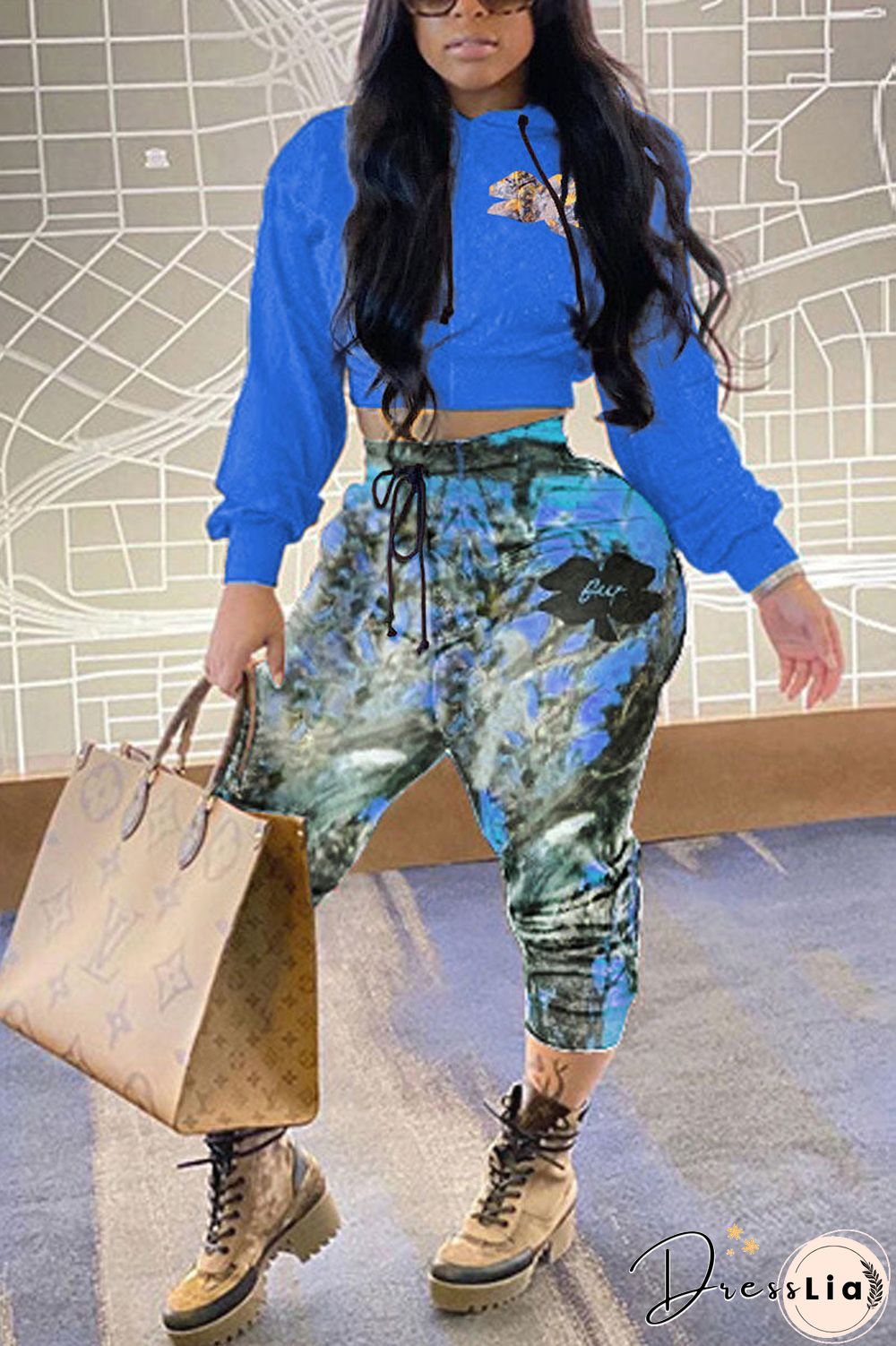 Fashion Casual Print Two Pieces