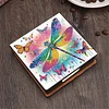 Diamond Painting PU Dragonfly Notecard Box with 160 Sheets Paper Note Holder
