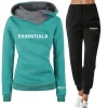 Essentials Womens Hoodie and Pants Two-Piece Suit
