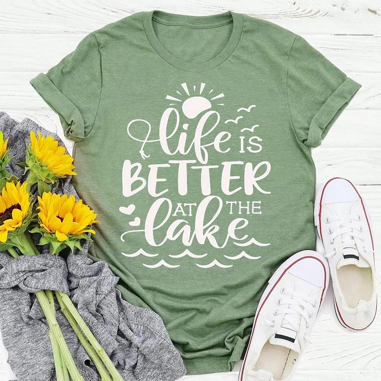 Life Is Better At the Lake Summer life T-shirt Tee - 01426-Annaletters