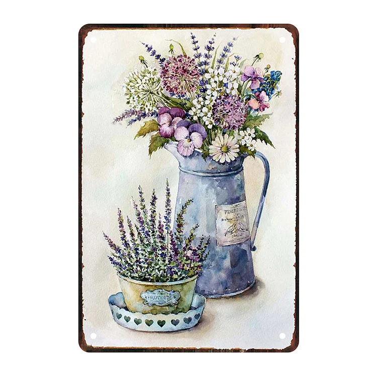 Flowers Farmhouse - Vintage Tin Signs/Wooden Signs - 7.9x11.8in & 11.8x15.7in