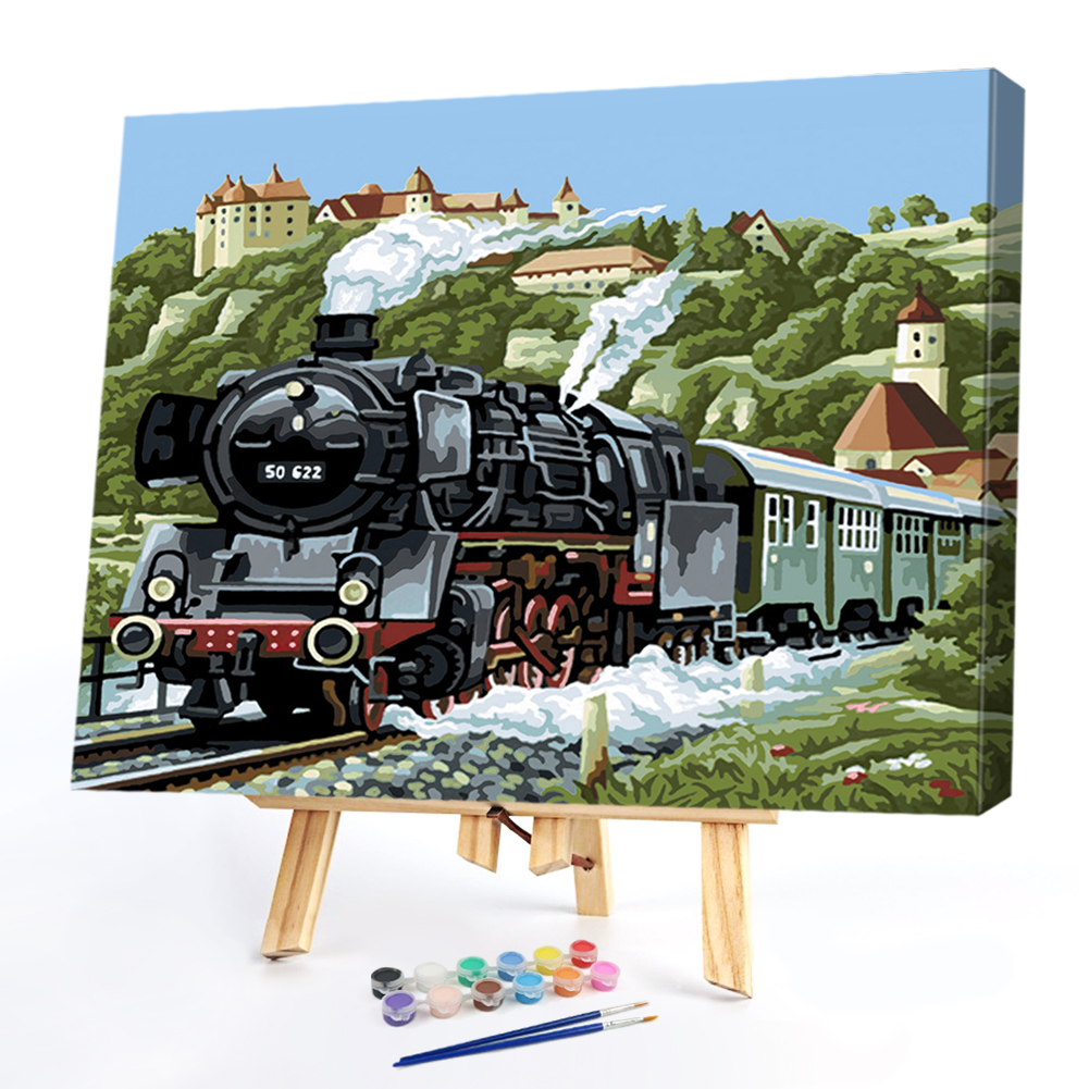 

40*50CM Paint By Numbers-Steam Locomotive, 501 Original