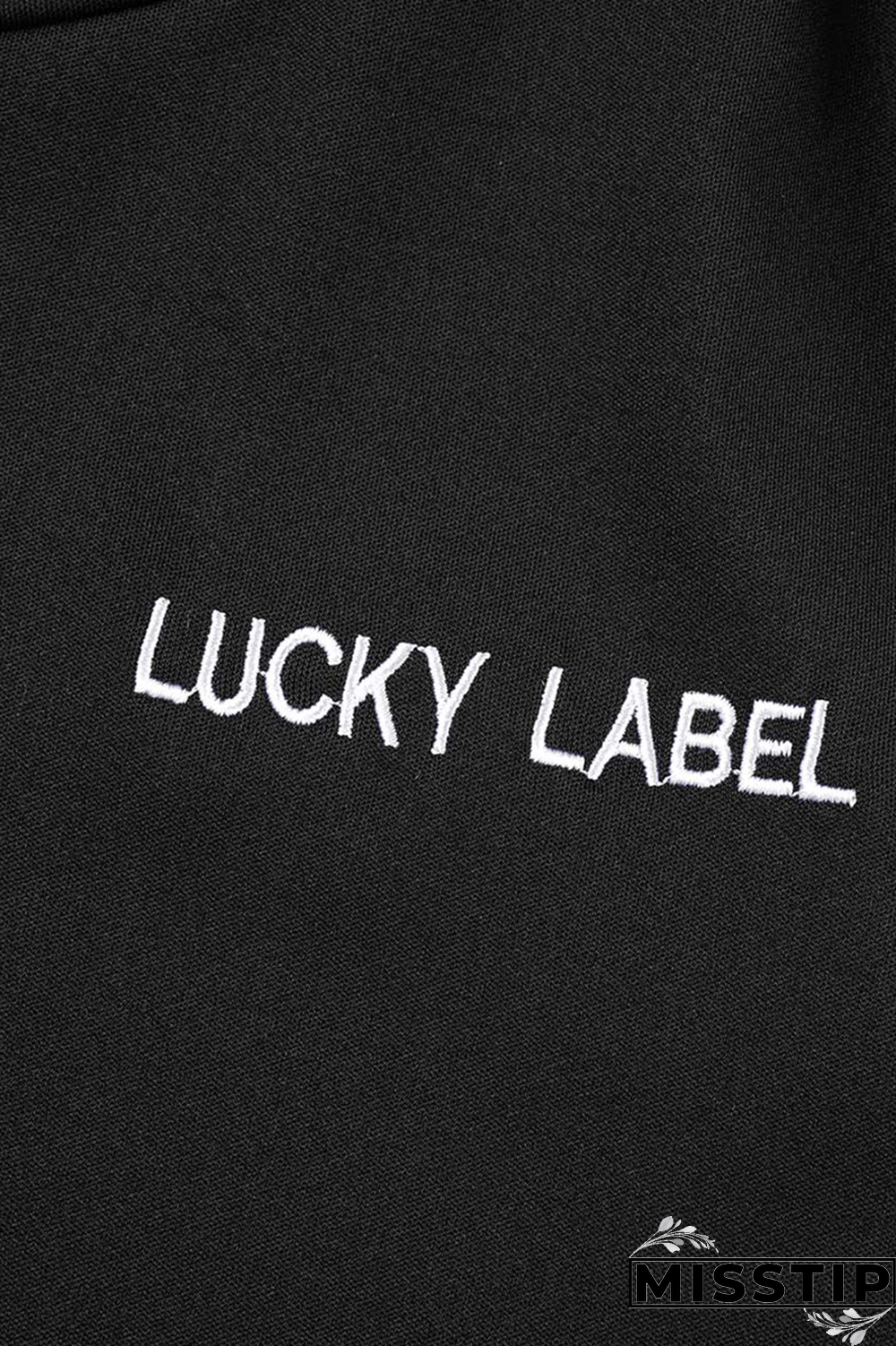 Black Casual Print Patchwork Letter O Neck Long Sleeve Two Pieces