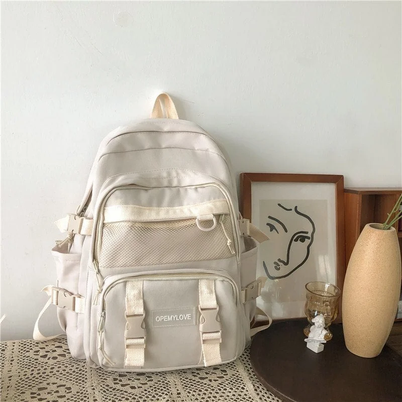 Fashion New Brand Nylon Women Backpacks Waterproof Fabric Rucksack for Teen Girls School Bag Students Bookbag Travel Mochila Big