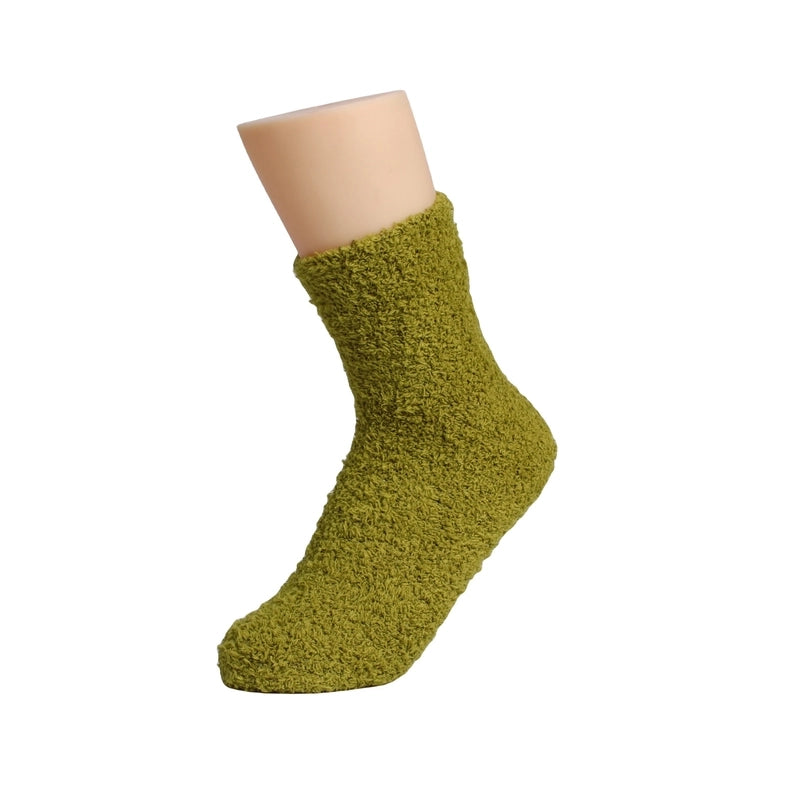 Coral Velvet Socks Women’s Hot Carpet Velvet Socks Winter Solid Color Thickened Floor Sleeping Plush Socks