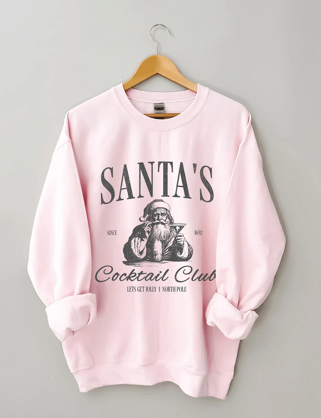 Santa's Cocktail Club Christmas Sweatshirt