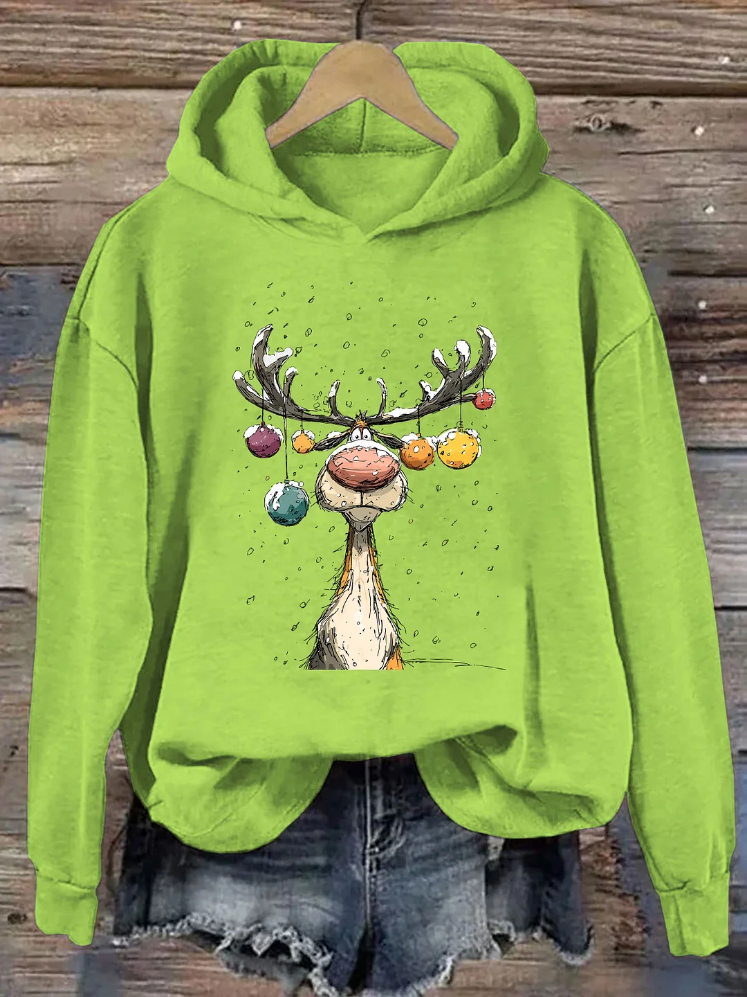 Vintage Reindeer Hoodie