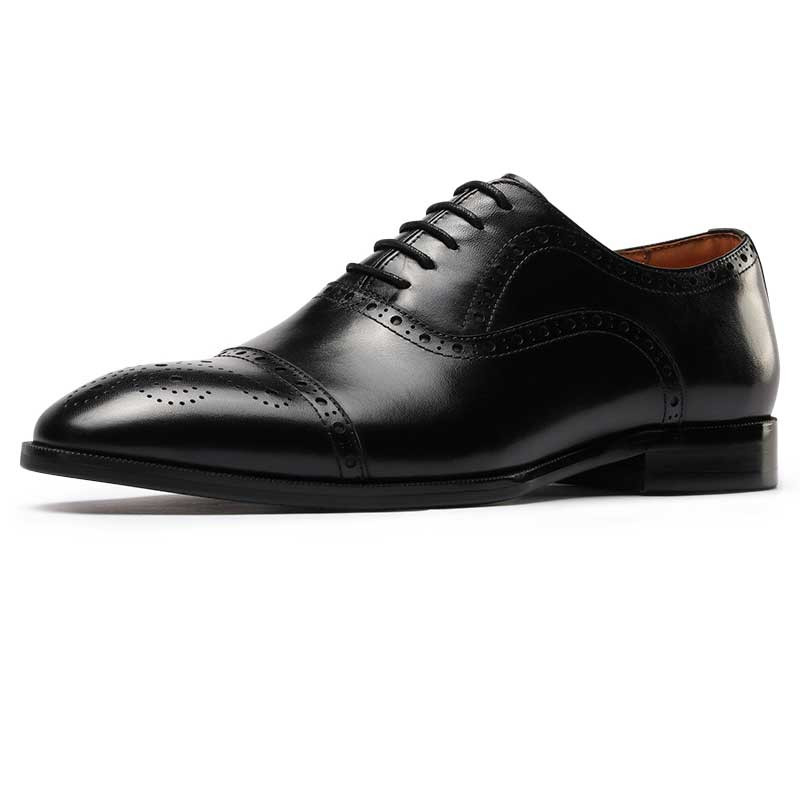 Mens Genuine Leather Oxford Dress Shoes Wedding: Free Shipping