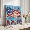 Framed American Flag - DIY Button Art Painting Kit for Creativity DIY Pearl Dot Crafts for Gift Home Wall Decor 30*30CM