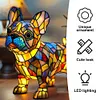Dog Lamp Dog Series Art Night Light Stained Resin Dog Desk Lamp Home Decor