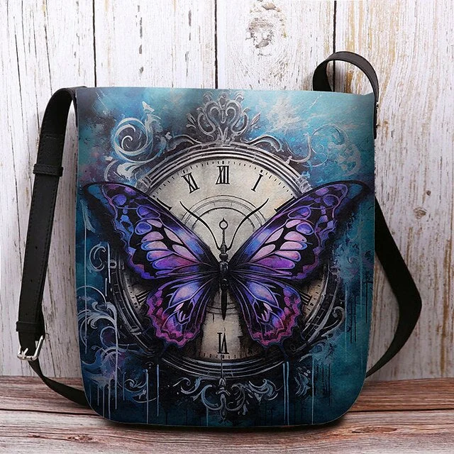 Style & Comfort for Mature Women Women's Butterfly Print Crossbody Bags Shoulder Bags