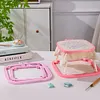 2 Tier Square Embroidery Hoop Removable Snap Sewing Frame for Quilting Stitching