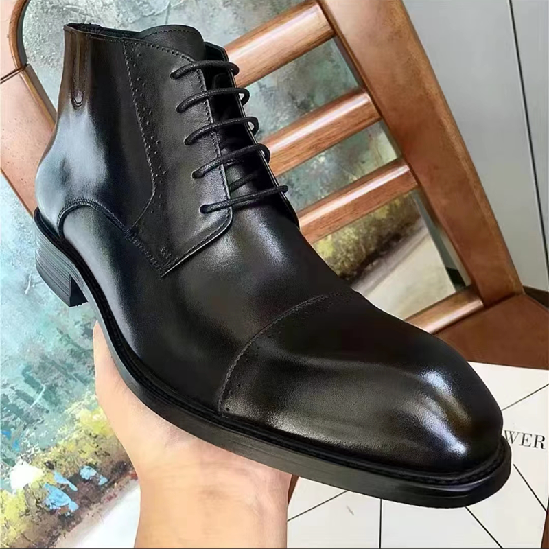 Business British Retro Mid-top Men's Boots DANRRIO.COM DANRRIO