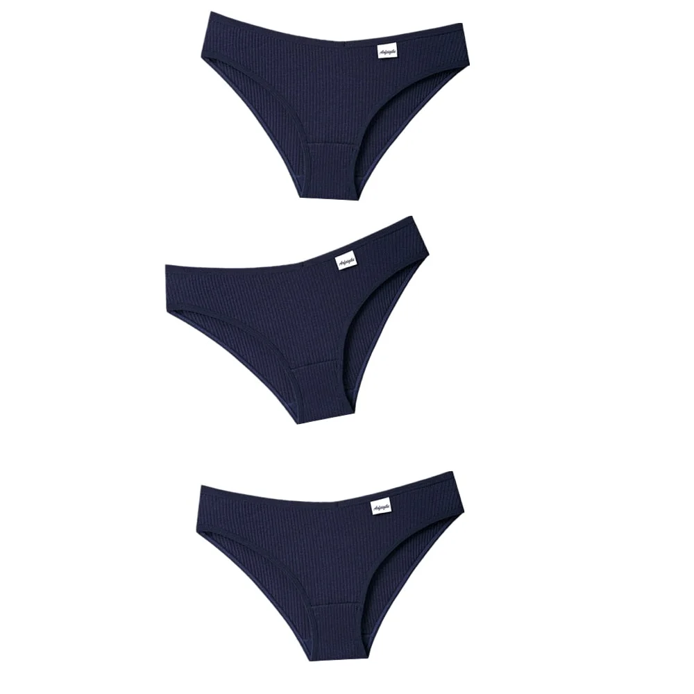 3Pcs Women's Panties Cotton Underwear Seamless Sexy V Waist Briefs Girl Low-Rise Soft Panty Women Underpants Female Lingerie New