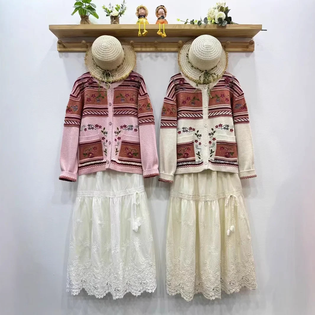 Chicfifth Sweater Women Winter Long Sleeve High Quality Autumn Vintage Top Knitted Cardigan