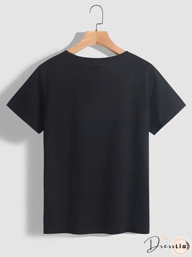 Mardi Gras Graphic Round Neck Short Sleeve T-Shirt