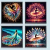 4Pcs/set Diamond Painting-5D Full Round Drill Ballet(30*30 CM)
