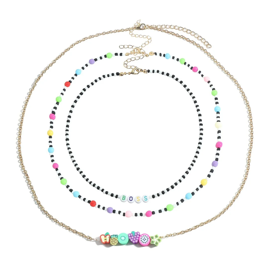 Dvacaman Bohemian Colorful Daisy Flowers Beaded Choker Necklace Korean Cute Statement Clavicle Necklace for Women Summer Jewelry