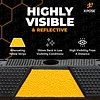 Xpose Safety 72" Heavy Duty Rubber Parking Stopper &ndash; 6 Pack Wheel Blocks for Garage, Driveway, or Ramp &ndash; Car Bumper Stop with Yellow Reflective Strips &ndash; Removable Floor Mount