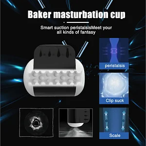 Baker Masturbation Cup Sucking Vibration Male Masturbator