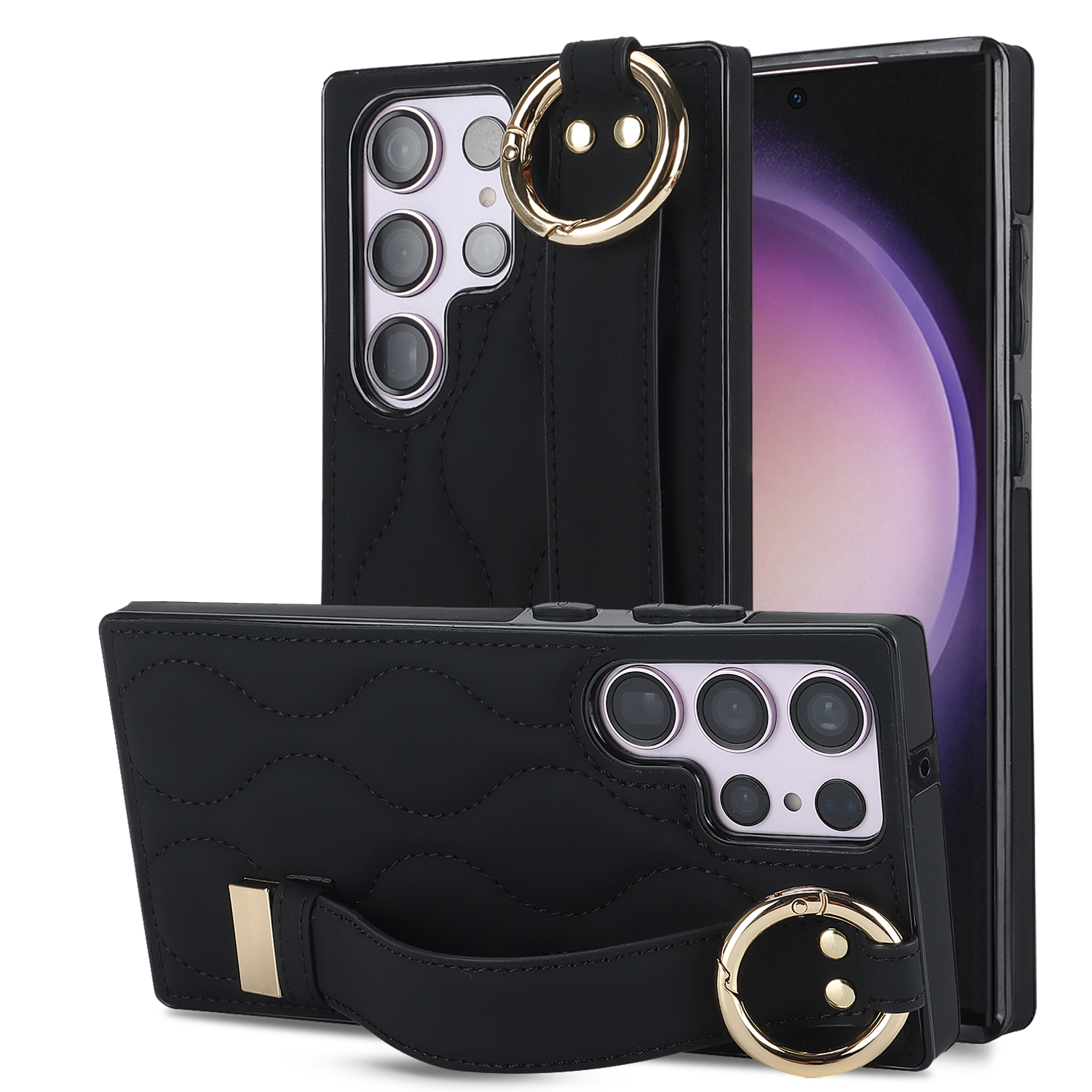 Leather Samsung Ring Phone Case