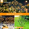 Solar Powered Firework Garden Lights Waterproof Decorative Starburst Fairy Light Easy To Install for Outside Patio Backyard Yard Walkway Decor