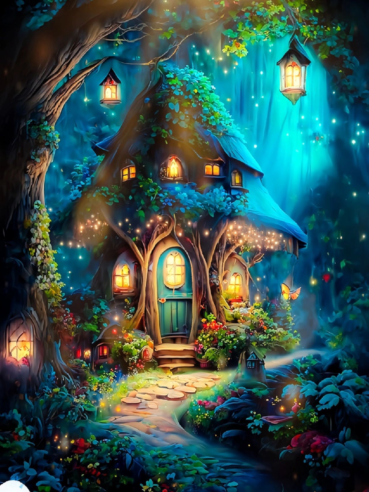 DIY Painting By Numbers | Fairy Tale Cottage- 40*50cm