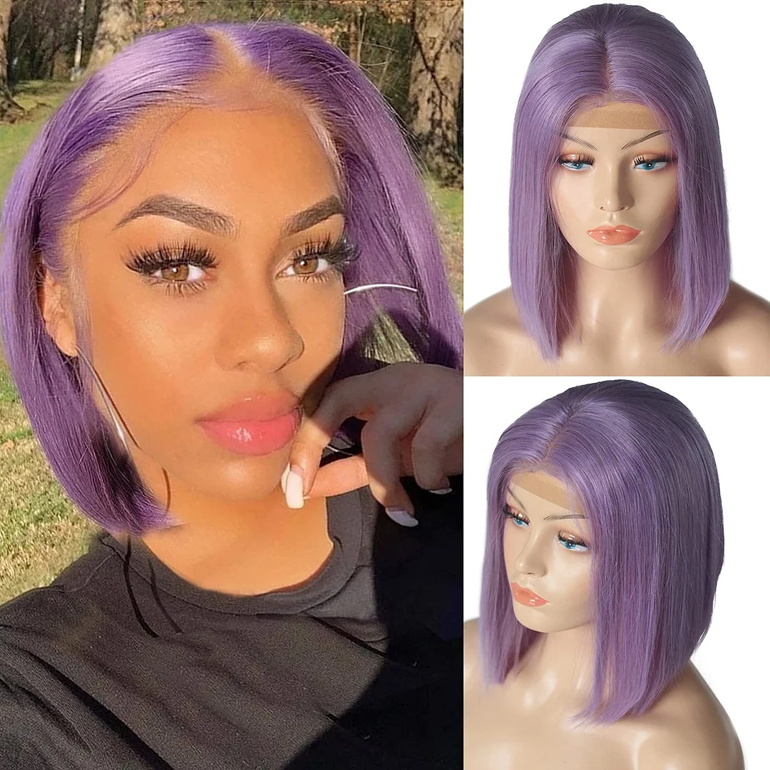 Jewtribute Hair®|Lilac Straight Bob Wig Purple
