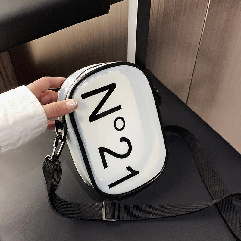 Women’s Small PVC Solid Color Streetwear Square Zipper Jelly Bag