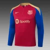 2024/2025 Barcelona Half-Pull Training Suit Red Blue  Football Jersey 1:1 Thai Quality