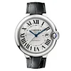 Ballon Bleu 42mm White Textured Dia Markers Dial on Black Leather Strap Replica