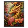 >SALE<Full Embroidery Eco-cotton Thread 11CT Print Flower Dragon Cross Stitch 50x60cm