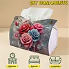 Diamond Painting PU Multicolored Roses Tissue Box Tissue Holder