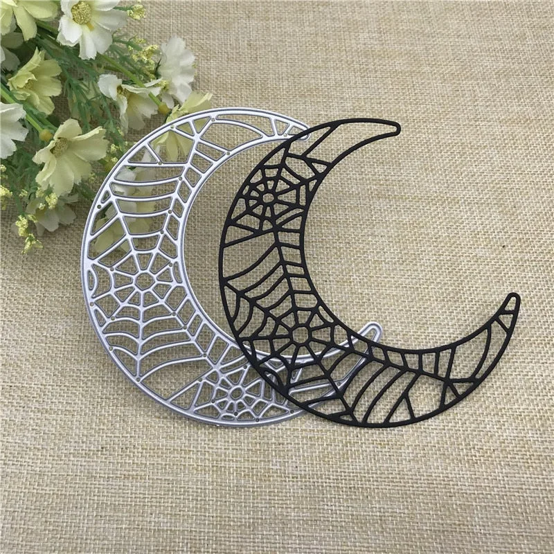 Moon Halloween Spider Metal Dies Scrapbooking Metal Cutting Dies Craft Stamps die Cut Embossing Card Make Stencil Frame