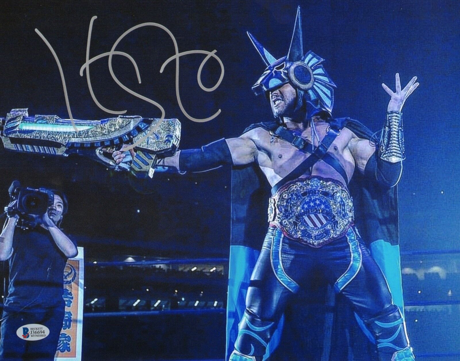 Kenny Omega Signed 11x14 Photo Poster painting BAS COA New Japan Pro Wrestling Bullet Club AEW 0