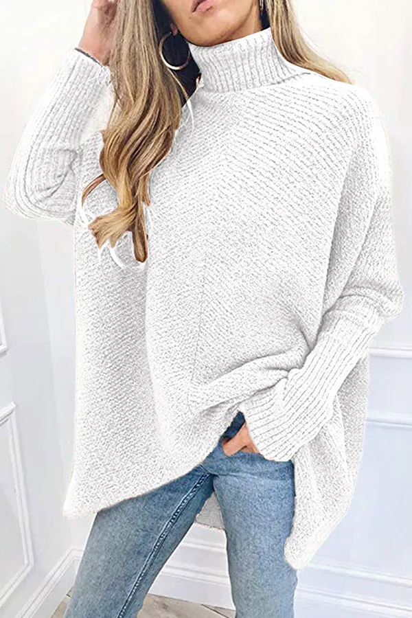 Casual Solid Basic Turtleneck Tops Sweater(7 Colors)