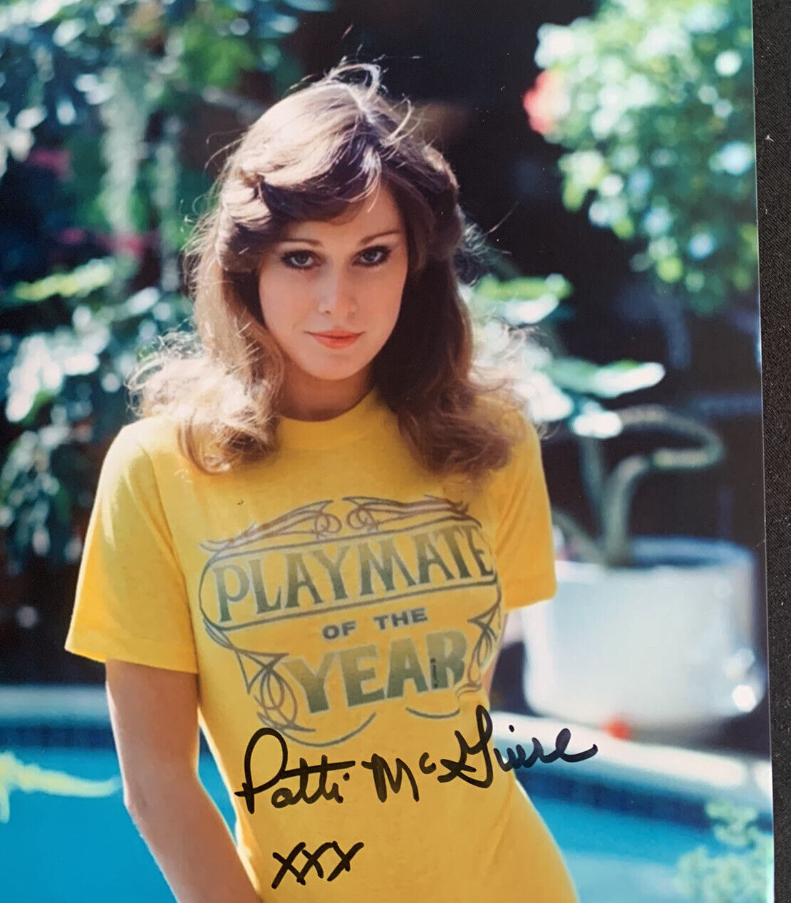 patti mcguire signed 8x10 Photo Poster painting Pic Auto Playboy Model