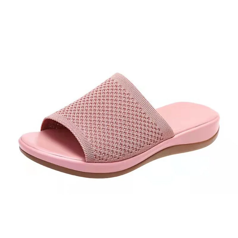 Qengg Women Sandals Shoes Fashion Women Shoe solid color Open Toe Shoes Woman Slip On Sandals Ladies Outdoor Slipper Female Footwear